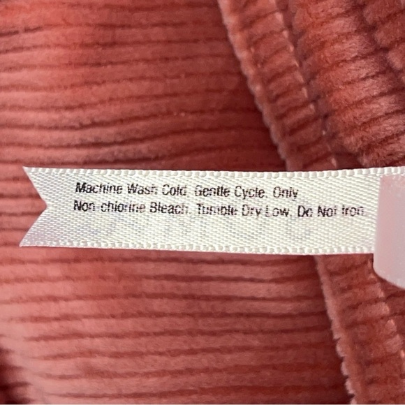 Medium Soma Blush Pink Ribbed Velour Jogger Pants Pull On Tapered Leg Cozy - Picture 10 of 10